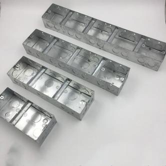 86型开关插座底盒镀锌铁盒双联盒连体接线盒三联铁线盒kbg暗盒 h50双