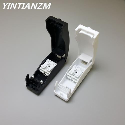 01快接端子防护型塑料接线盒黑色欧规2p接线盒